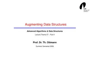Augmenting Data Structures