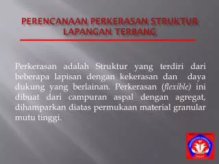 perencanaan perkerasan struktur lapangan terbang
