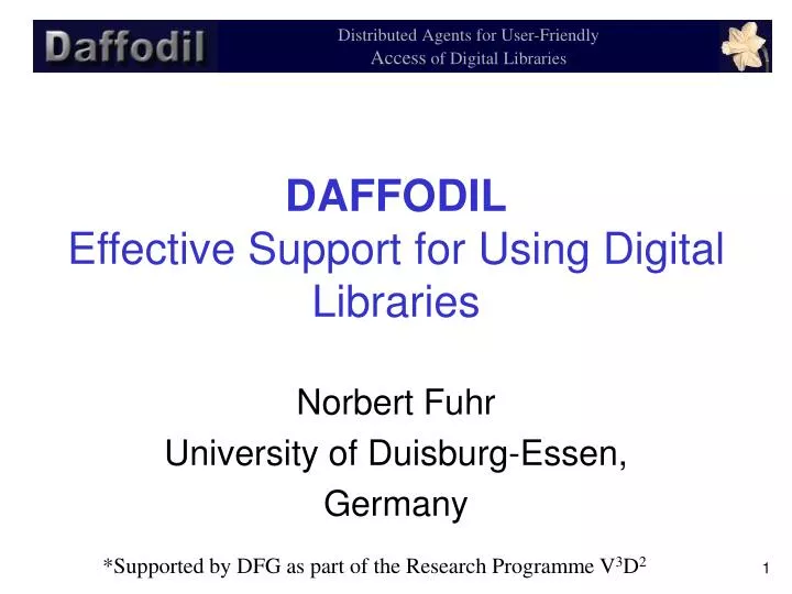 daffodil effective support for using digital libraries