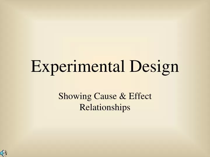 experimental design