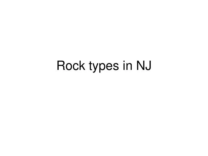 rock types in nj