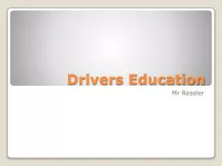 Drivers Education