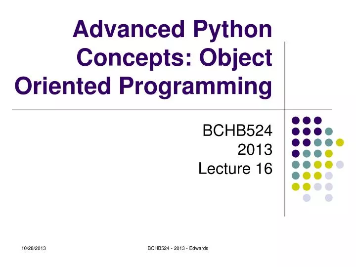 advanced python concepts object oriented programming