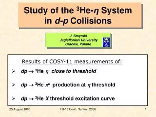 Study of the 3 He- ? System in d-p Collisions