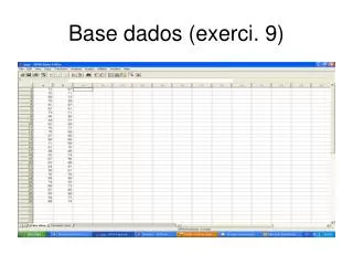 base dados exerci 9