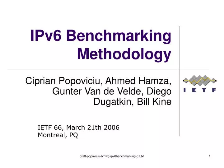 ipv6 benchmarking methodology