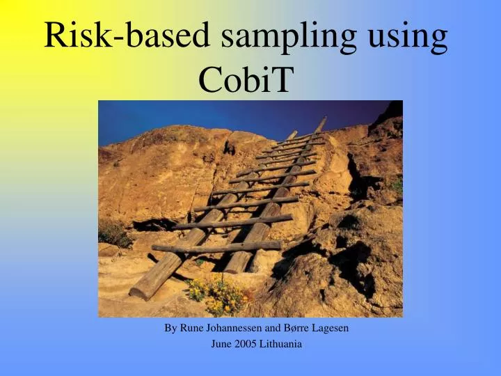 risk based sampling using cobit