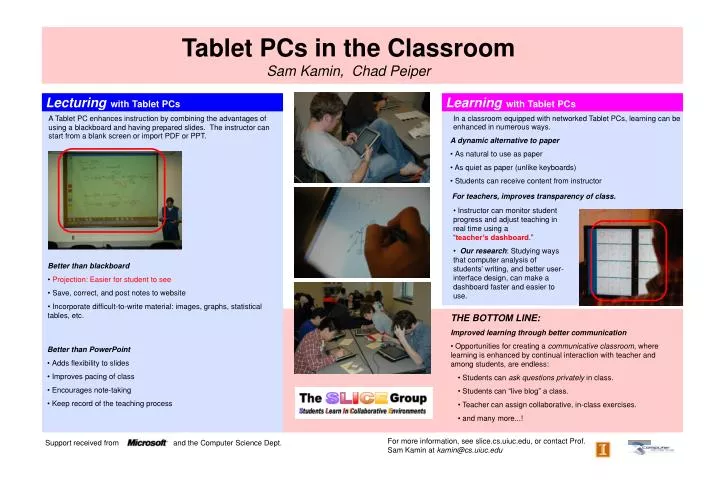 tablet pcs in the classroom sam kamin chad peiper