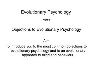 Evolutionary Psychology