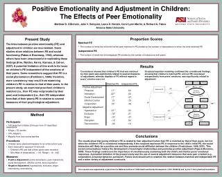 Positive Emotionality and Adjustment in Children: The Effects of Peer Emotionality