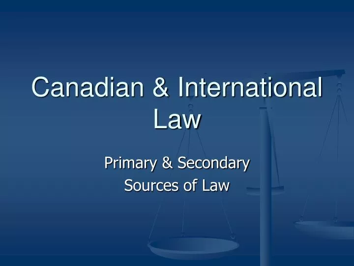 canadian international law