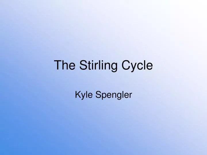 the stirling cycle