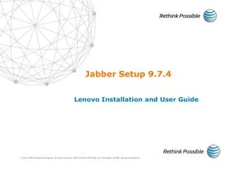 Jabber Setup 9.7.4