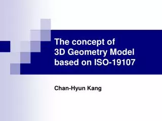The concept of 3D Geometry Model based on ISO-19107