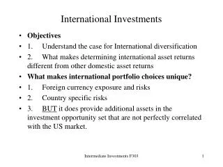 International Investments