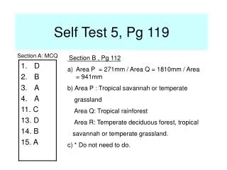 Self Test 5, Pg 119