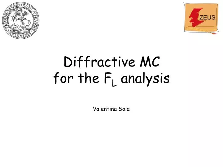 diffractive mc for the f l analysis