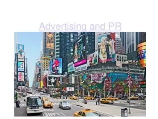 Advertising and PR