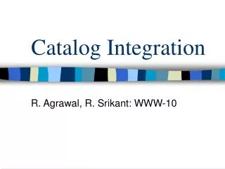 Catalog Integration