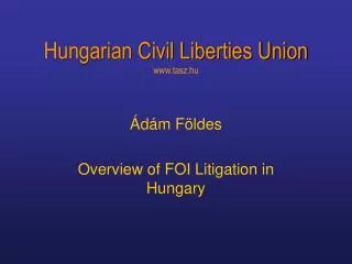 Hungarian Civil Liberties Union tasz.hu