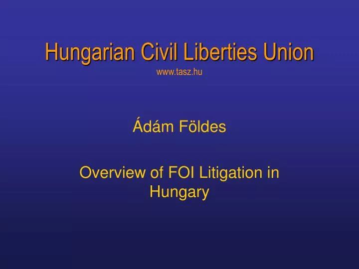 hungarian civil liberties union www tasz hu