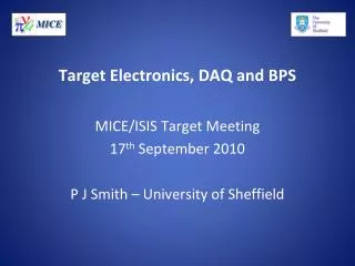 Target Electronics, DAQ and BPS
