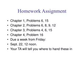 Homework Assignment
