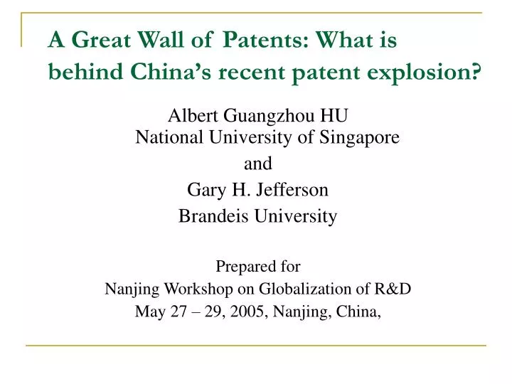 a great wall of patents what is behind china s recent patent explosion