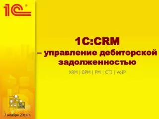 1c crm xrm bpm pm cti voip