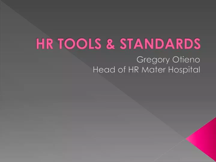 hr tools standards