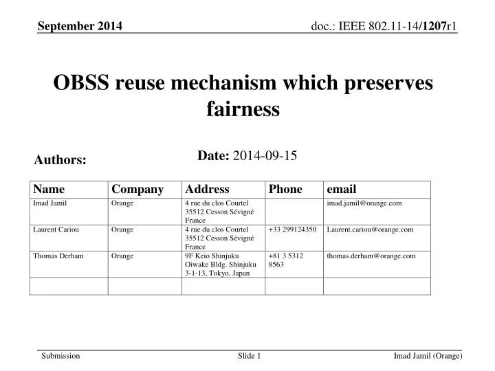 obss reuse mechanism which preserves fairness