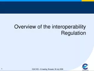 Overview of the interoperability Regulation