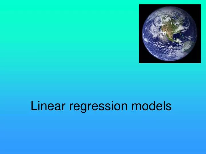 linear regression models