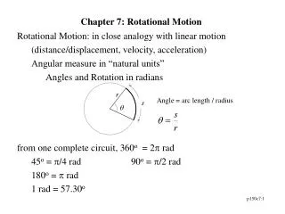 Chapter 7: Rotational Motion