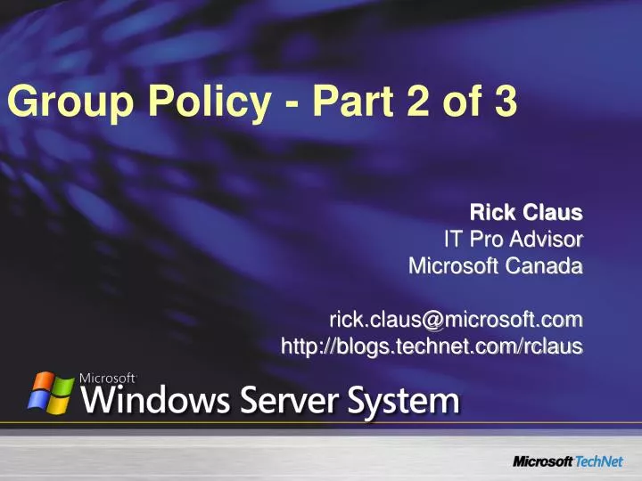 group policy part 2 of 3