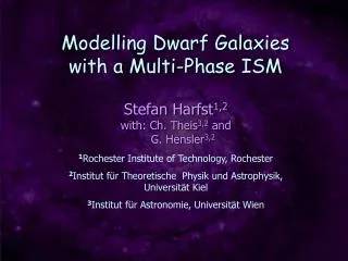 Modelling Dwarf Galaxies with a Multi-Phase ISM