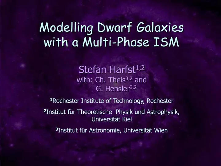 modelling dwarf galaxies with a multi phase ism