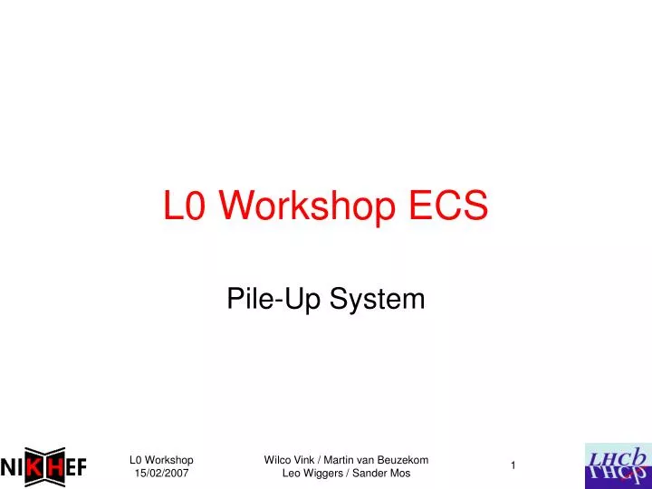 l0 workshop ecs