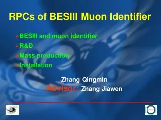 RPCs of BESIII Muon Identifier