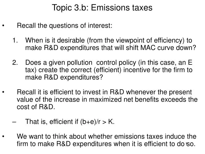topic 3 b emissions taxes