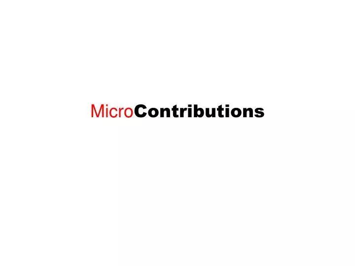 micro contributions