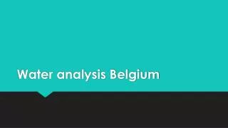 Water analysis Belgium