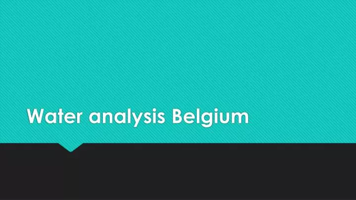water analysis belgium