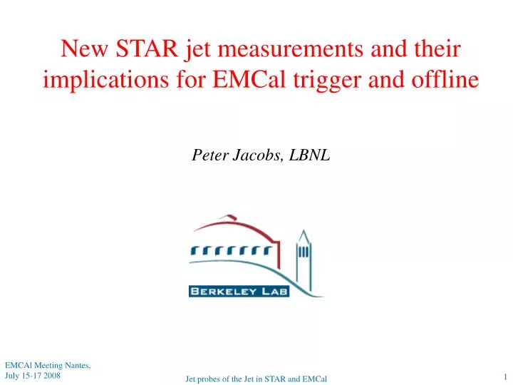 new star jet measurements and their implications for emcal trigger and offline