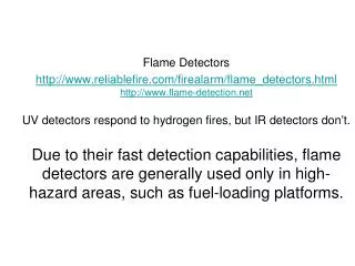 Flame Detectors