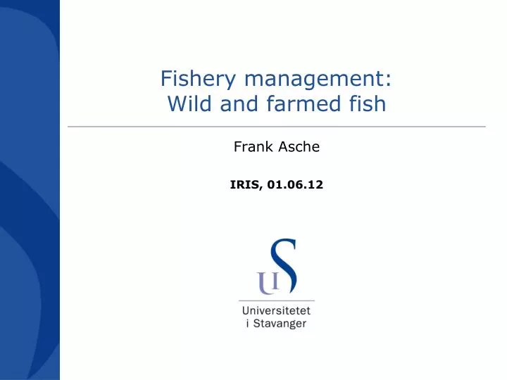 fishery management wild and farmed fish