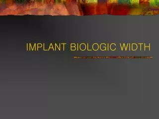 implant biologic width