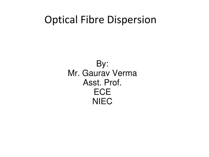 optical fibre dispersion