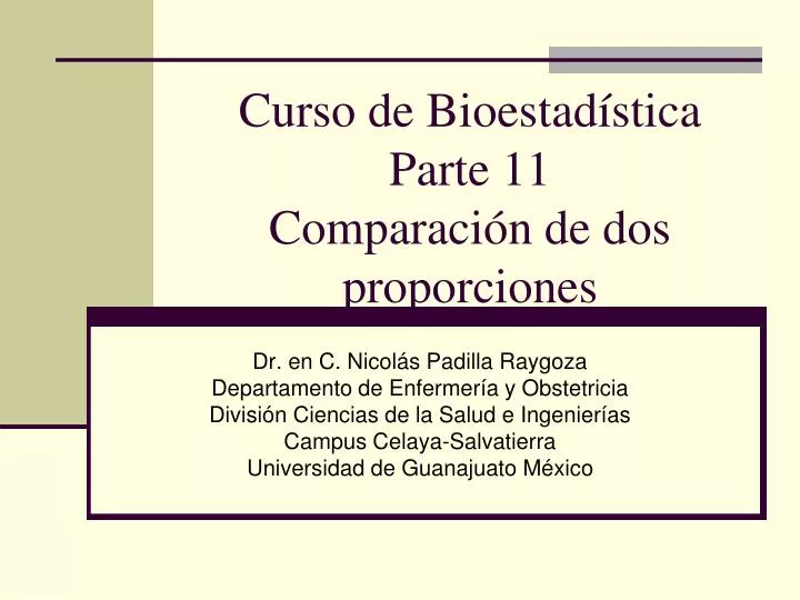 curso de bioestad stica parte 11 comparaci n de dos proporciones