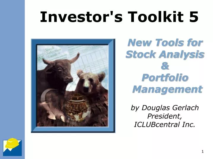 new tools for stock analysis portfolio management by douglas gerlach president iclubcentral inc